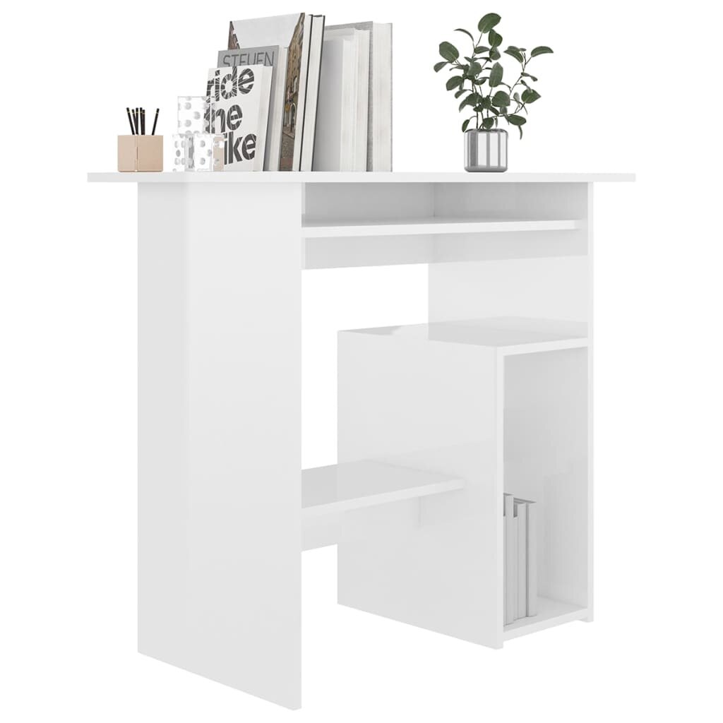 Image of Desk High Gloss White 315"x177"x291" Engineered Wood
