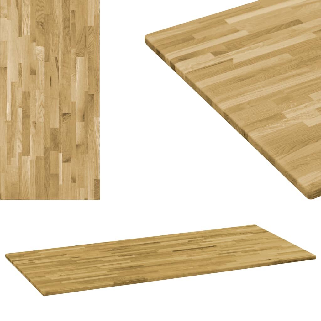 Image of Desk Top Solid Oak Wood Rectangular 09" 472"x236"