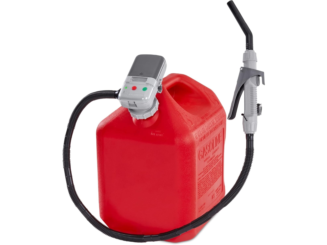 Image of Deway Automatic Fuel Transfer Pump with 51 Hose & Hand Trigger Nozzle Red ID 843812162029
