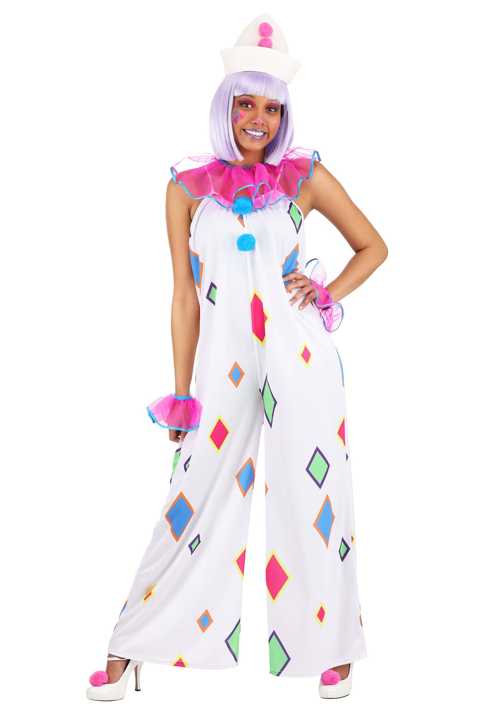 Image of Diamond Flare Women's Clown Costume ID FUN3805AD-XL