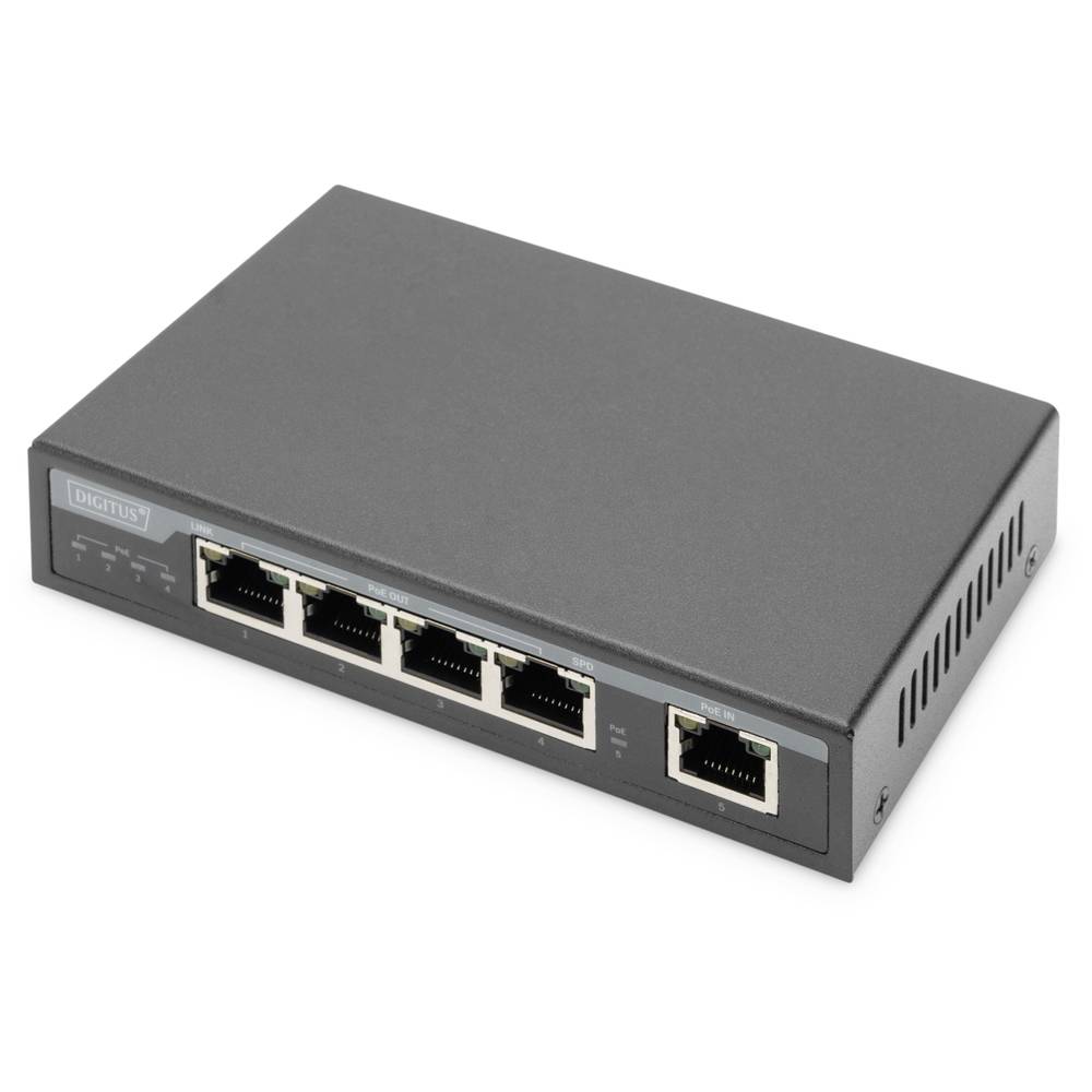Image of Digitus DN-95128-1 PoE extender 1 GBit/s IEEE 8023af (1295 W) IEEE 8023at (255 W) IEEE 8023bt IEEE8023af (154