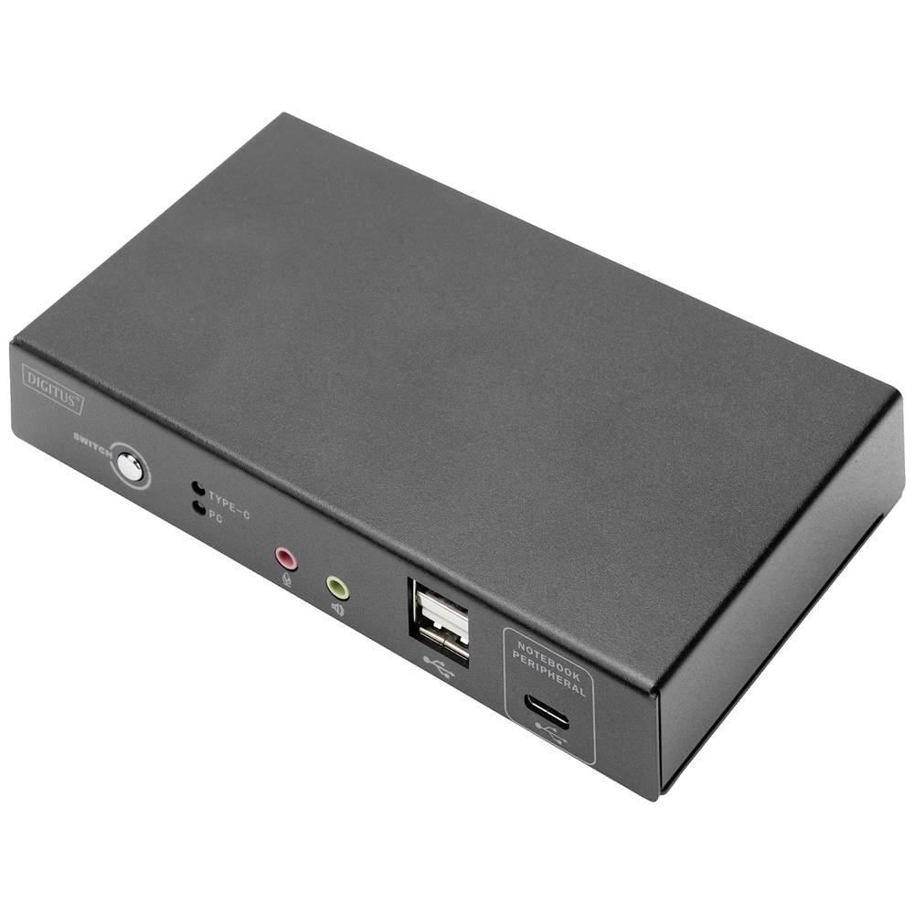 Image of Digitus DS-12901 2 ports KVM changeover switch HDMI Keyboard USB 1920 x 1080 Pixel 1920 x 1200 Pixel 1920 x 1280