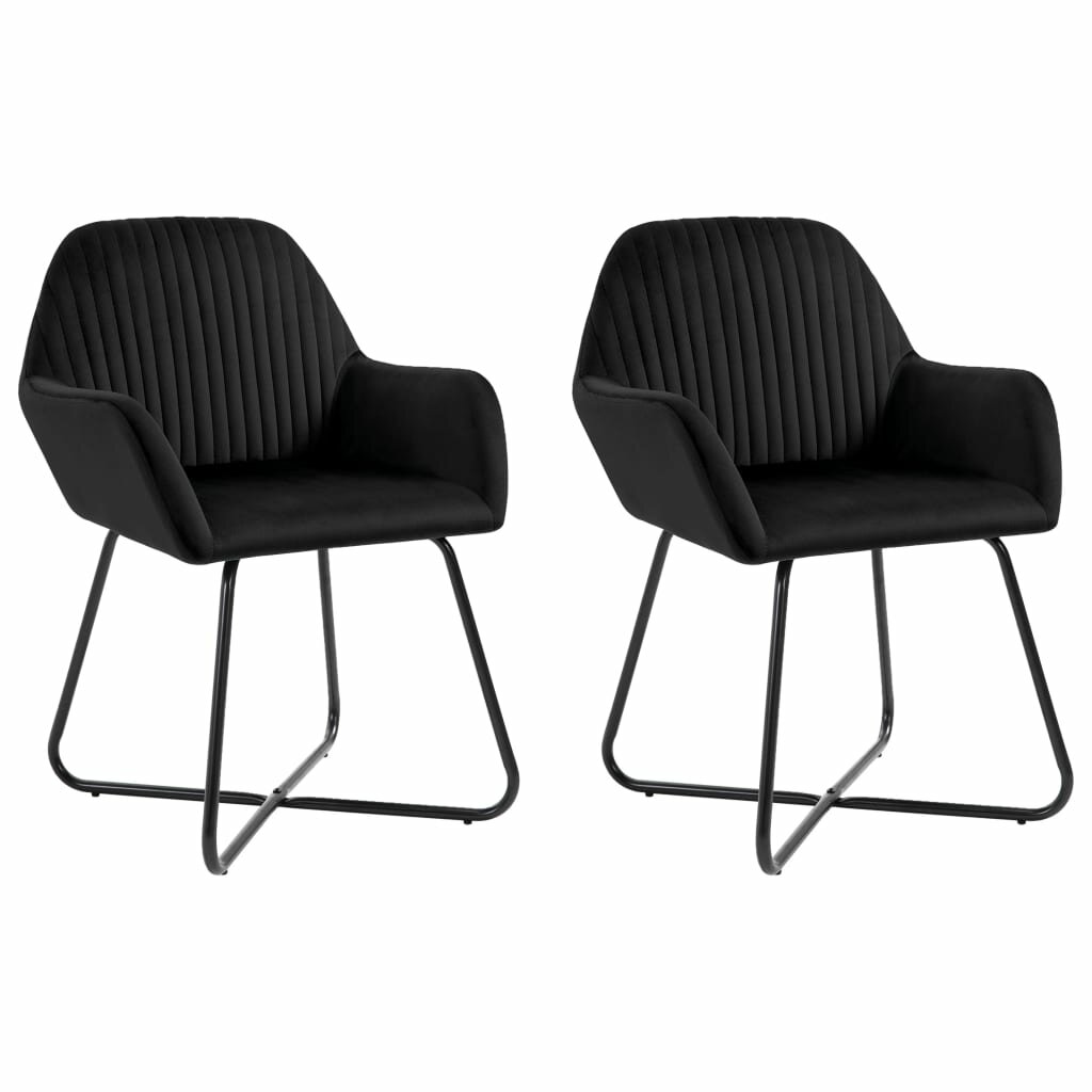 Image of Dining Chairs 2 pcs Black Velvet