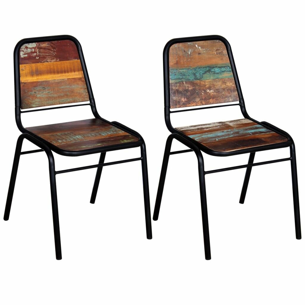 Image of Dining Chairs 2 pcs Solid Reclaimed Wood