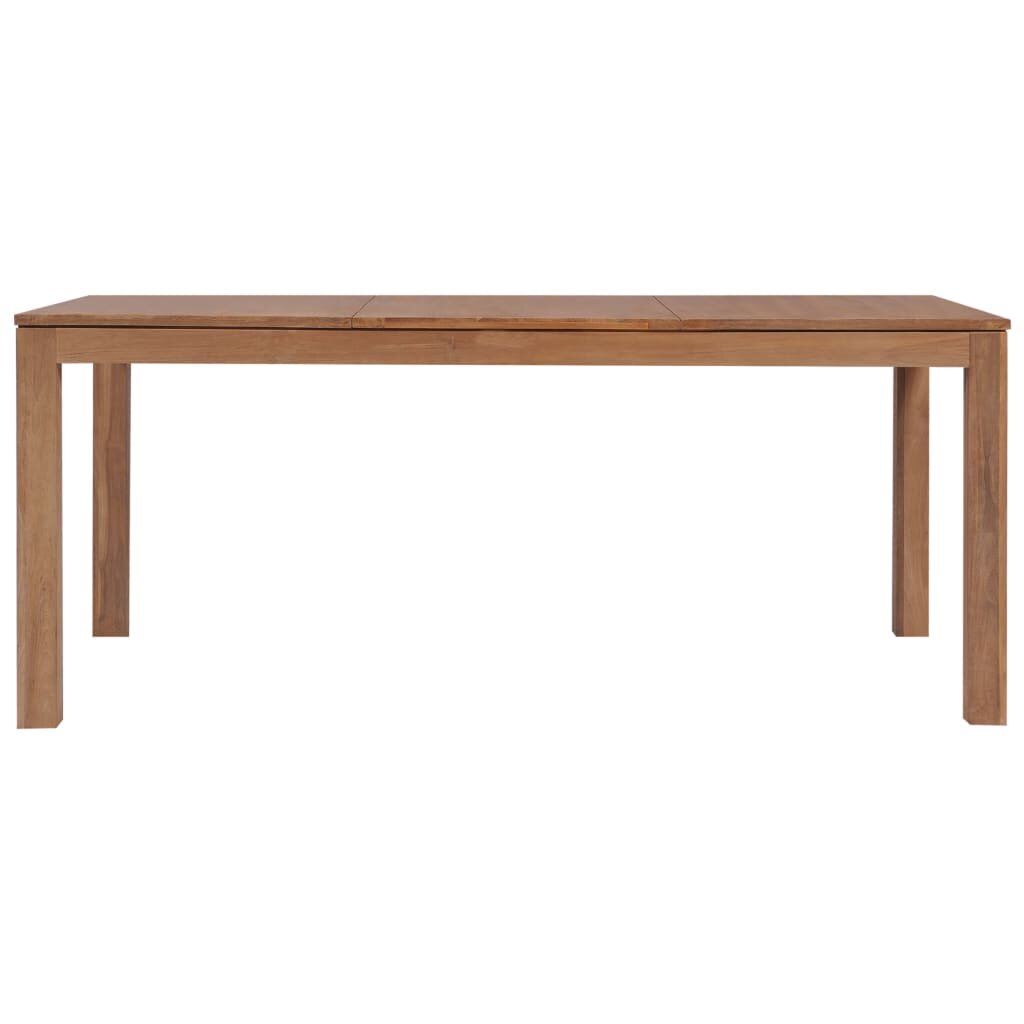 Image of Dining Table Solid Teak Wood with Natural Finish 709"x354"x299"