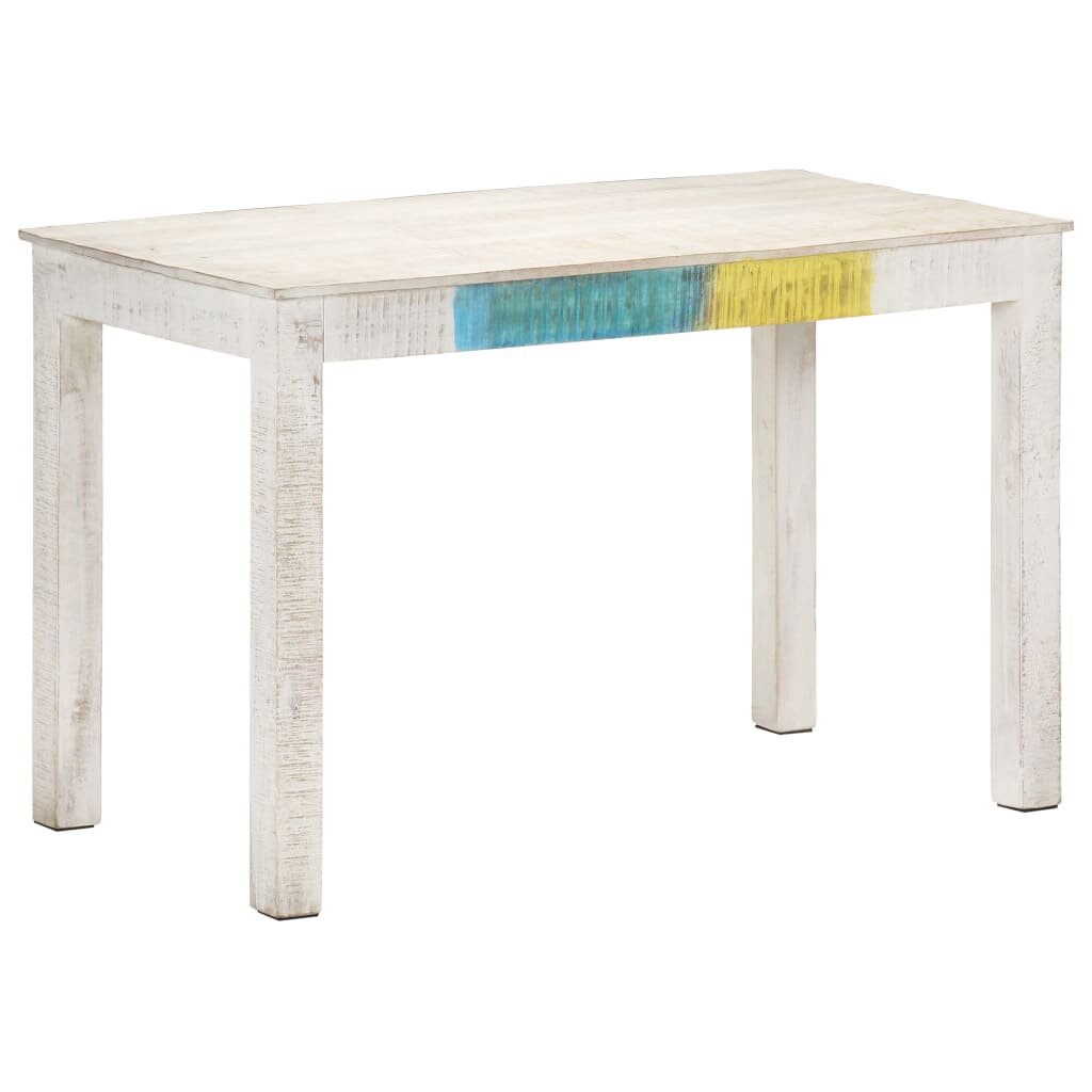 Image of Dining Table White 472"x236"x299" Solid Mango Wood