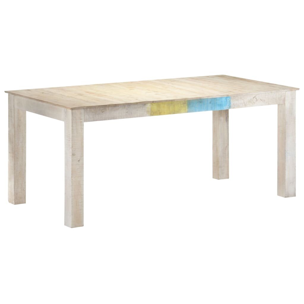 Image of Dining Table White 709"x354"x299" Solid Mango Wood