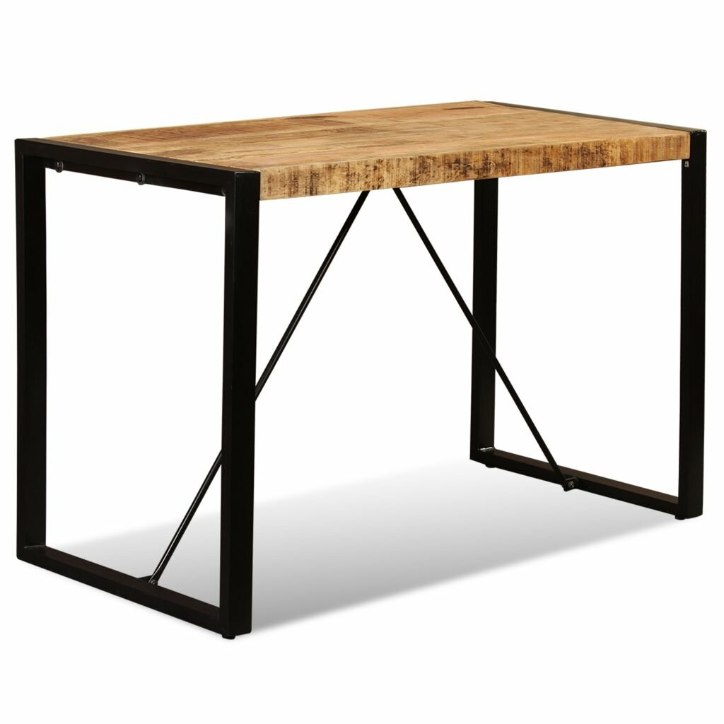 Image of Dining table 120 cm solid raw mango wood