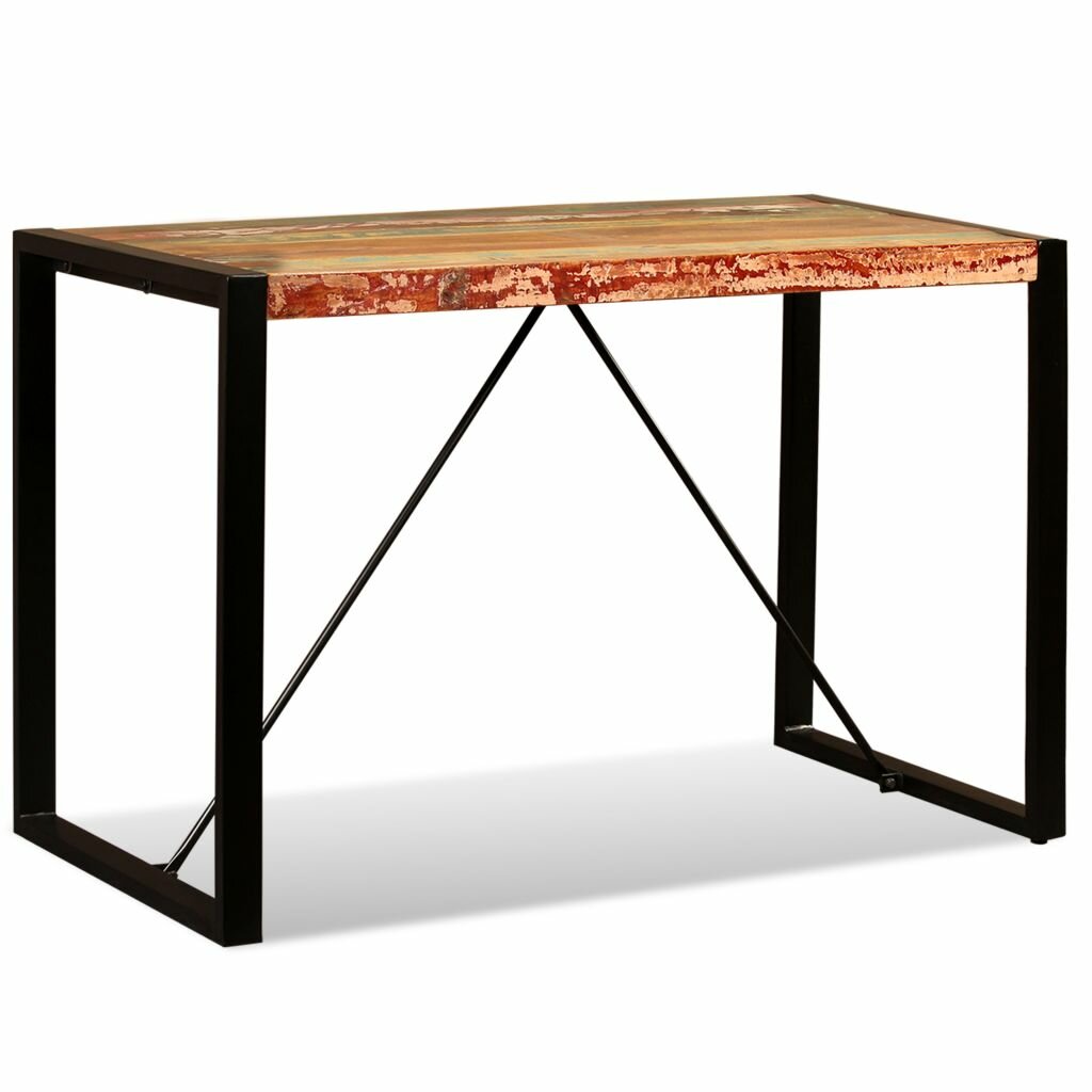 Image of Dining table 120 cm solid recycled wood
