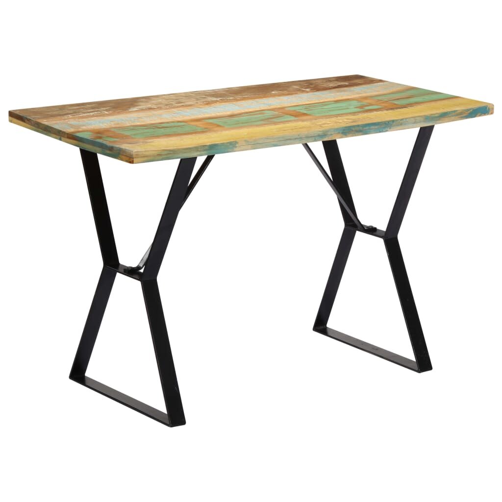 Image of Dining table 120x60x76 cm solid recycled wood