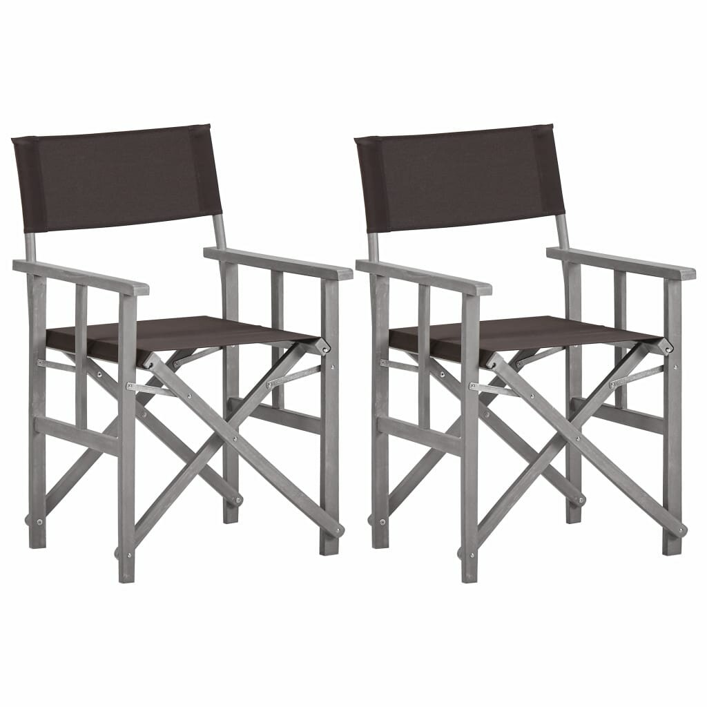 Image of Director's Chairs 2 pcs Solid Acacia Wood