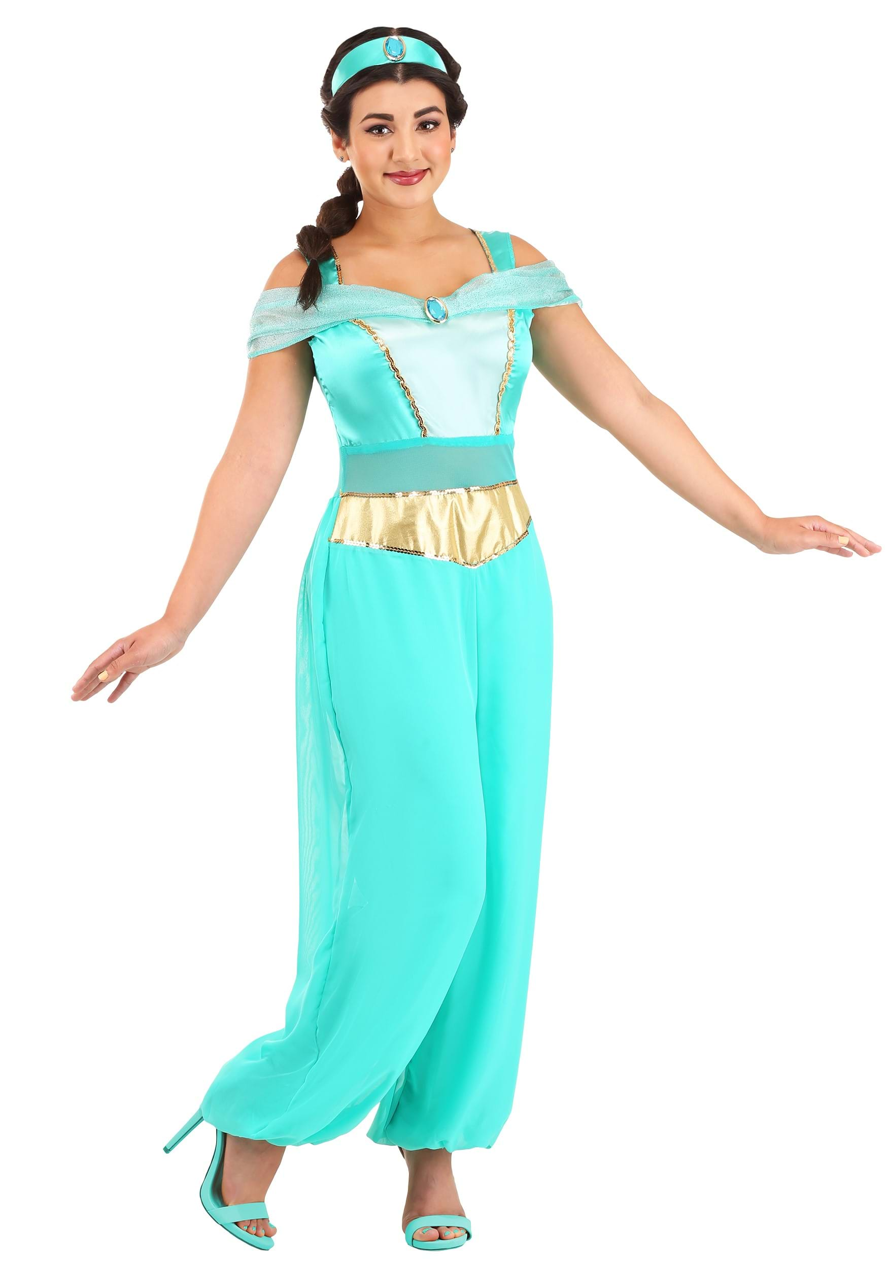 Image of Disney Aladdin Deluxe Jasmine Women's Costume ID DI21417-L