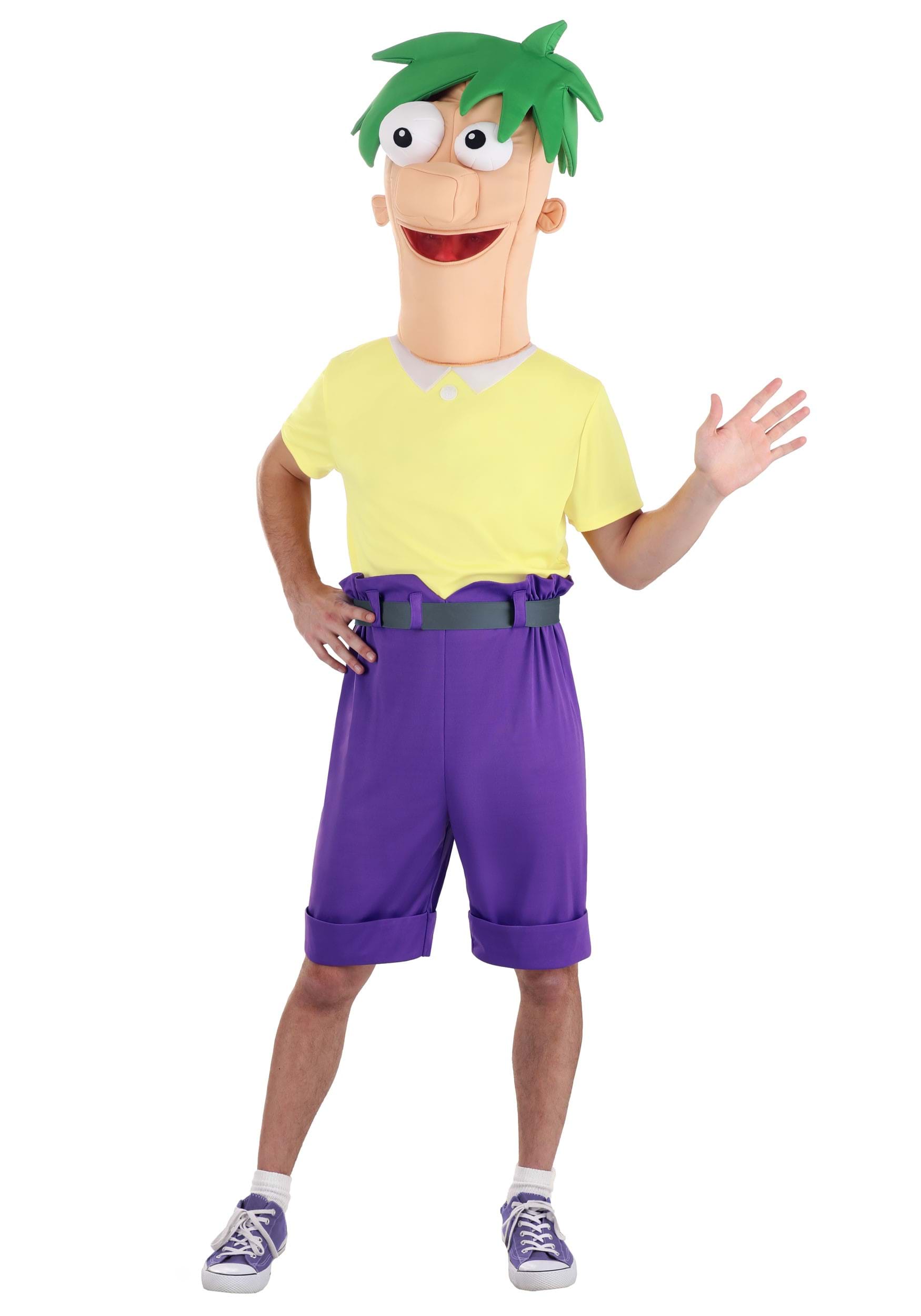 Image of Disney Phineas and Ferb Adult Ferb Costume | Adult Disney Costumes ID FUN4943AD-M