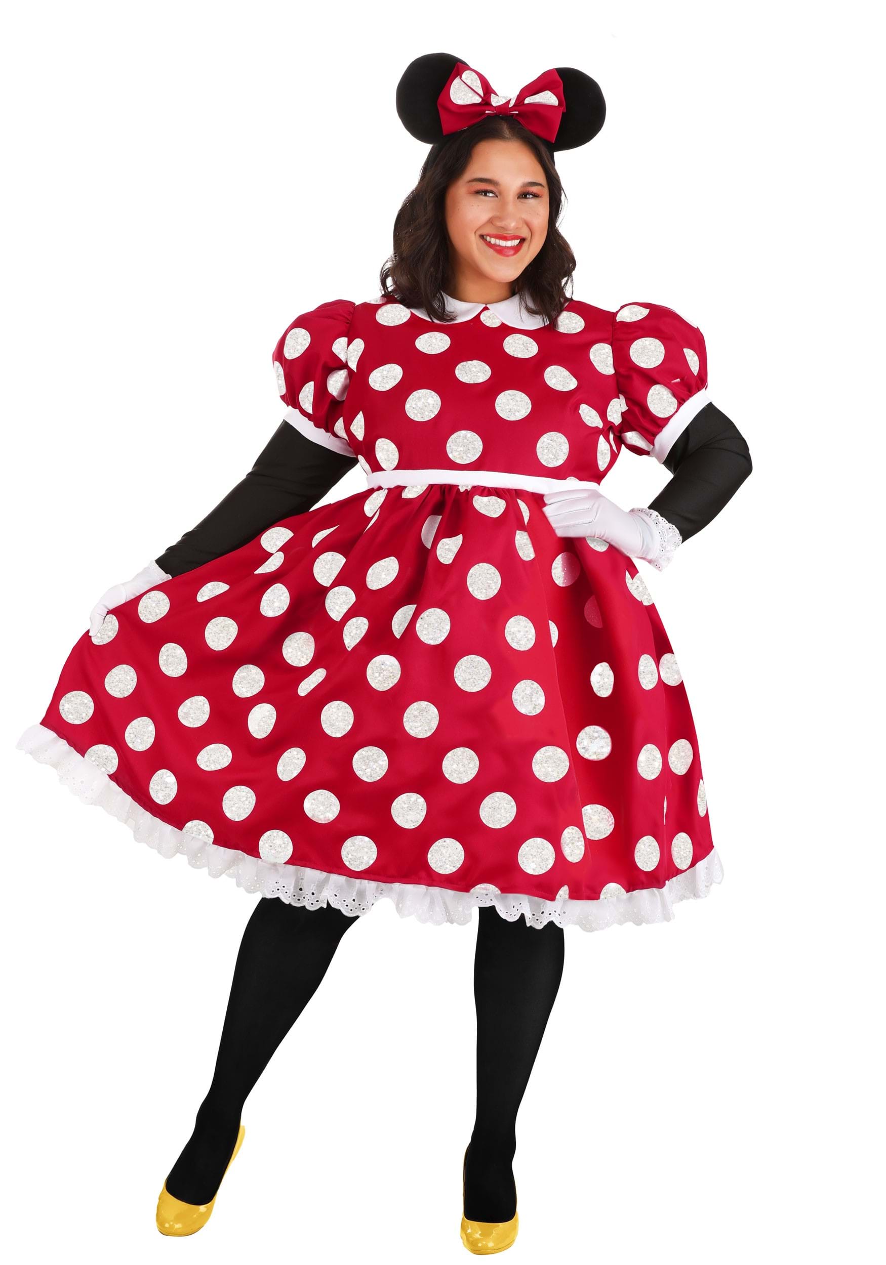 Image of Disney Women's Plus Size Deluxe Minnie Mouse Costume ID FUN3343PL-6X