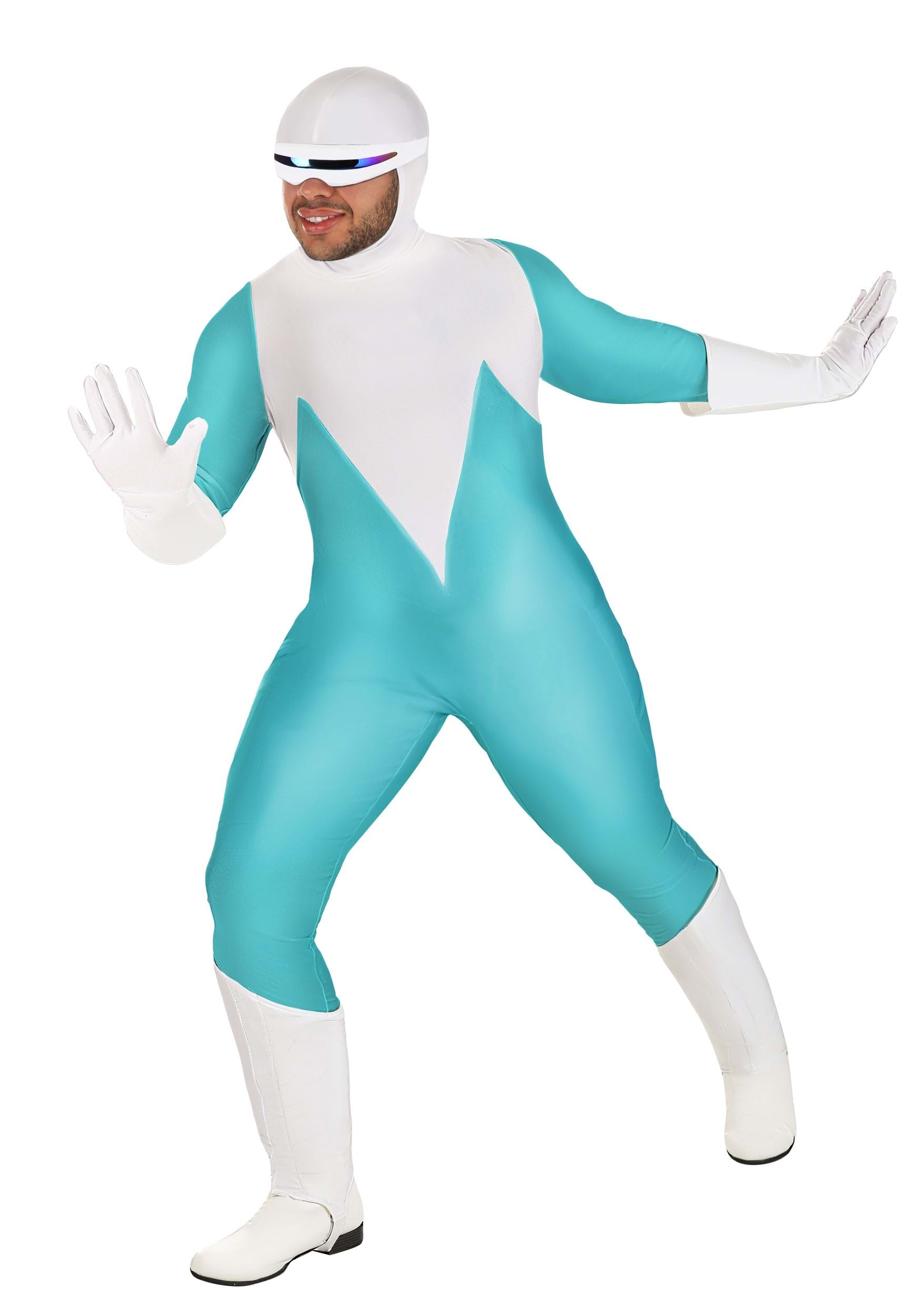Image of Disney and Pixar The Incredibles Deluxe Plus Size Frozone Costume for Men ID FUN4684PL-3X