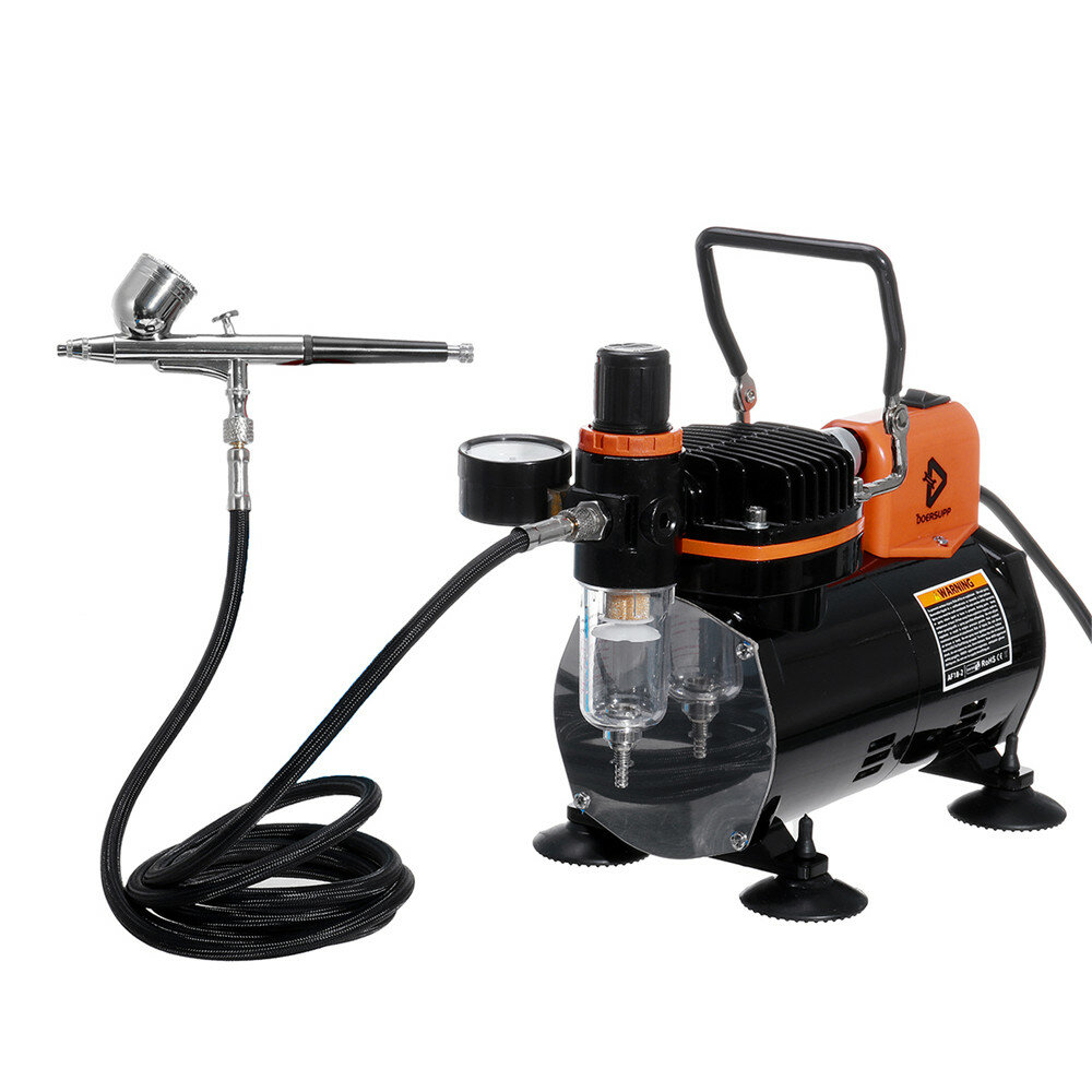 Image of Doersupp 50PSI 110-220V Air Compressor Professional Airbrushing System Kit Oil Spraying Paints Tool