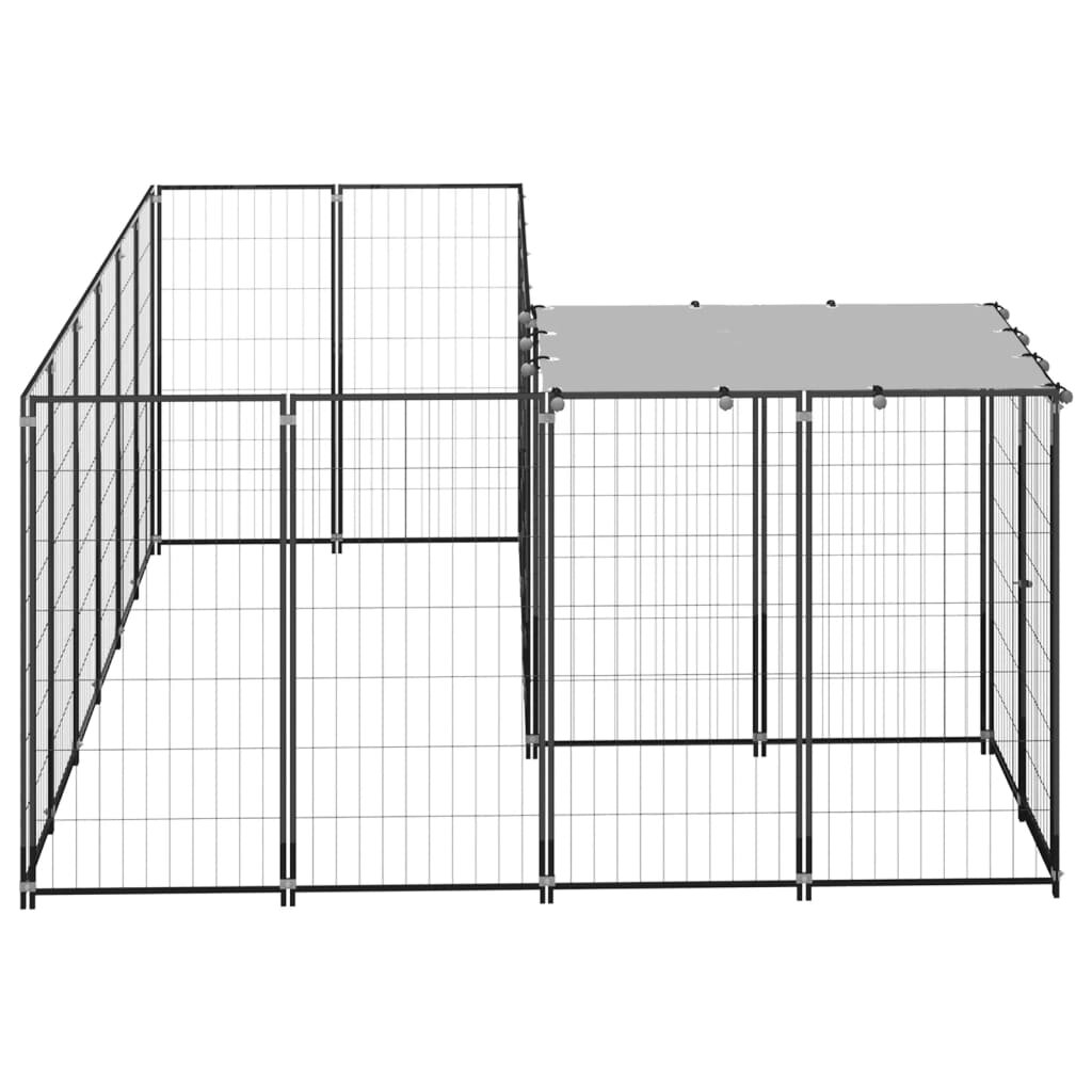 Image of Dog Kennel Black 521 ft² Steel