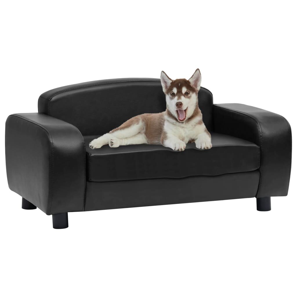 Image of Dog Sofa Black 315"x197"x157" Faux Leather