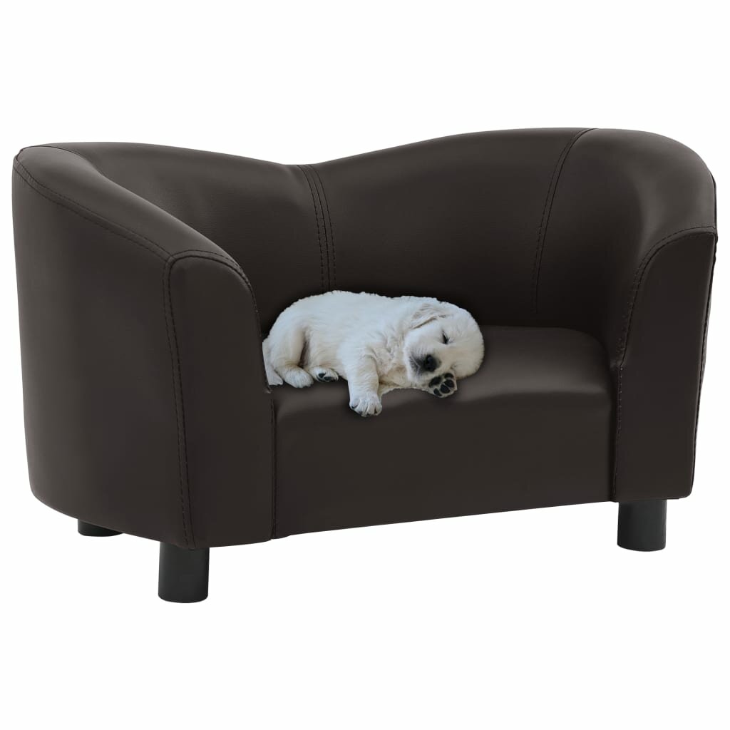 Image of Dog Sofa Brown 264"x161"x154" Faux Leather