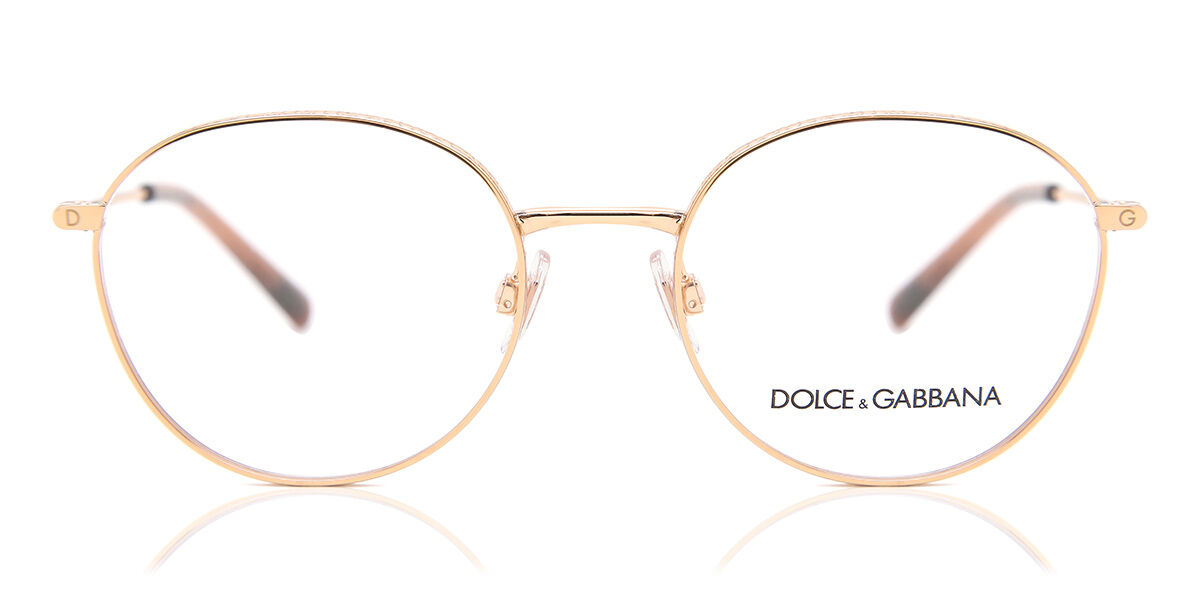 Image of Dolce & Gabbana DG1322 1298 53 Lunettes De Vue Femme Dorées (Seulement Monture) FR