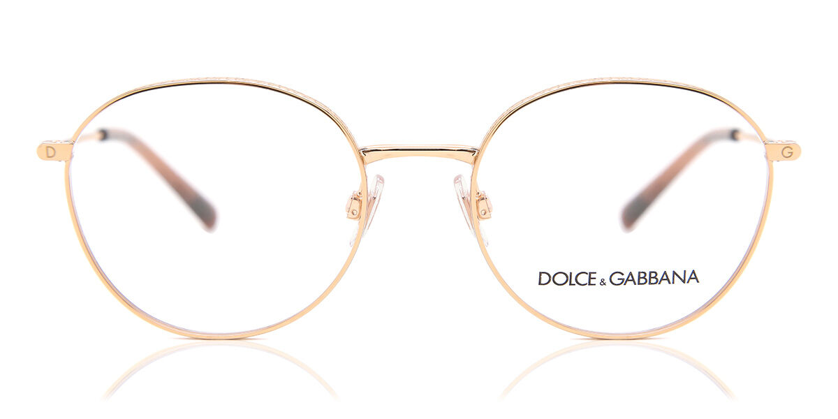 Image of Dolce & Gabbana DG1322 1298 53 Złote Damskie Okulary Korekcyjne PL