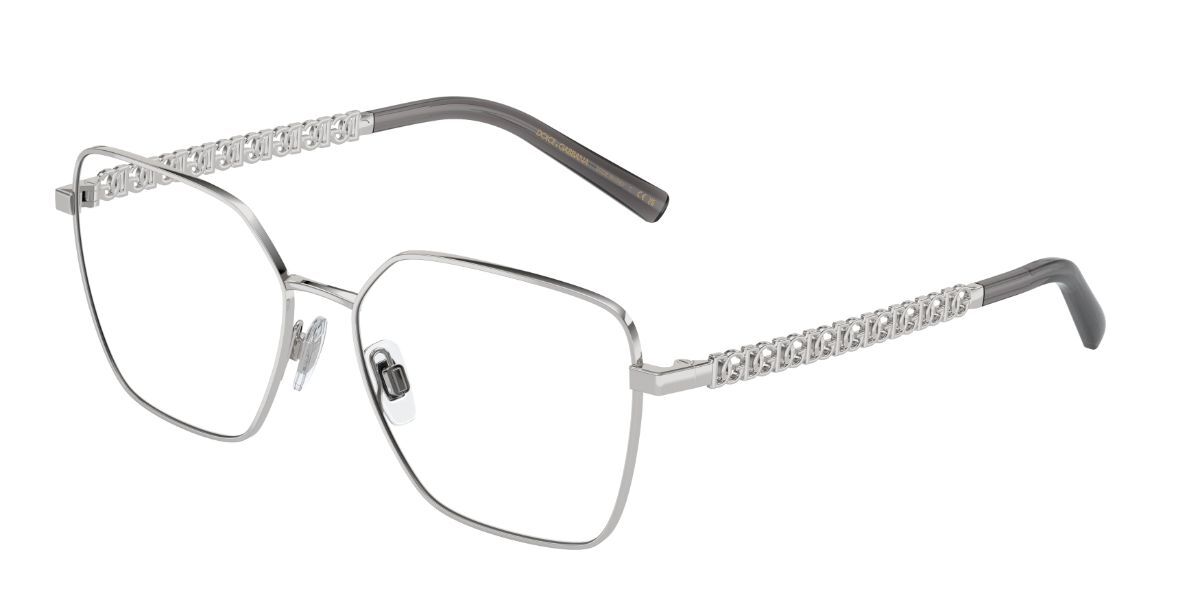 Image of Dolce & Gabbana DG1351 05 54 Srebrne Damskie Okulary Korekcyjne PL