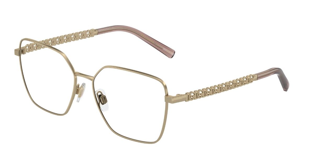 Image of Dolce & Gabbana DG1351 1365 54 Złote Damskie Okulary Korekcyjne PL