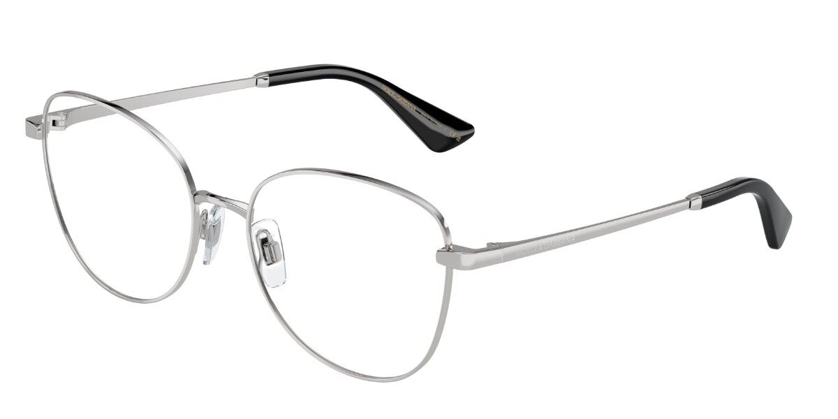 Image of Dolce & Gabbana DG1355 05 53 Srebrne Damskie Okulary Korekcyjne PL