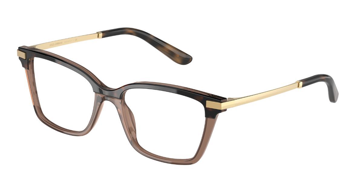 Image of Dolce & Gabbana DG3345 3256 50 Brązowe Damskie Okulary Korekcyjne PL