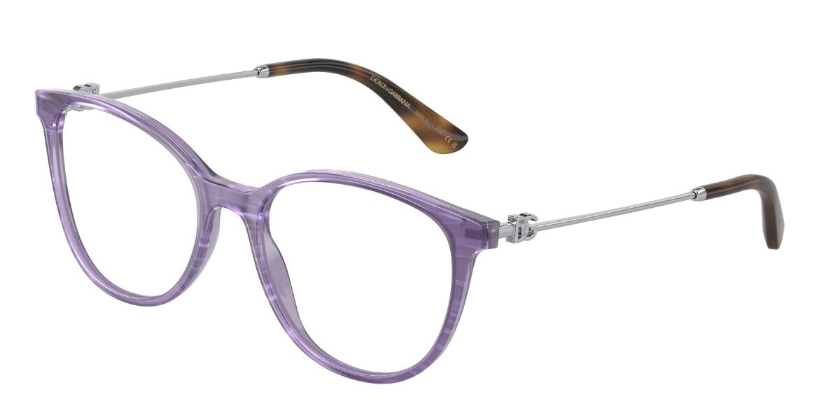 Image of Dolce & Gabbana DG3363 3407 54 Purple Damskie Okulary Korekcyjne PL