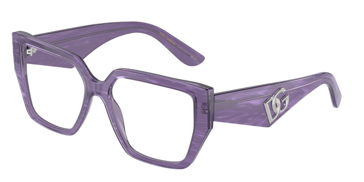 Image of Dolce & Gabbana DG3373 3407 53 Purple Damskie Okulary Korekcyjne PL