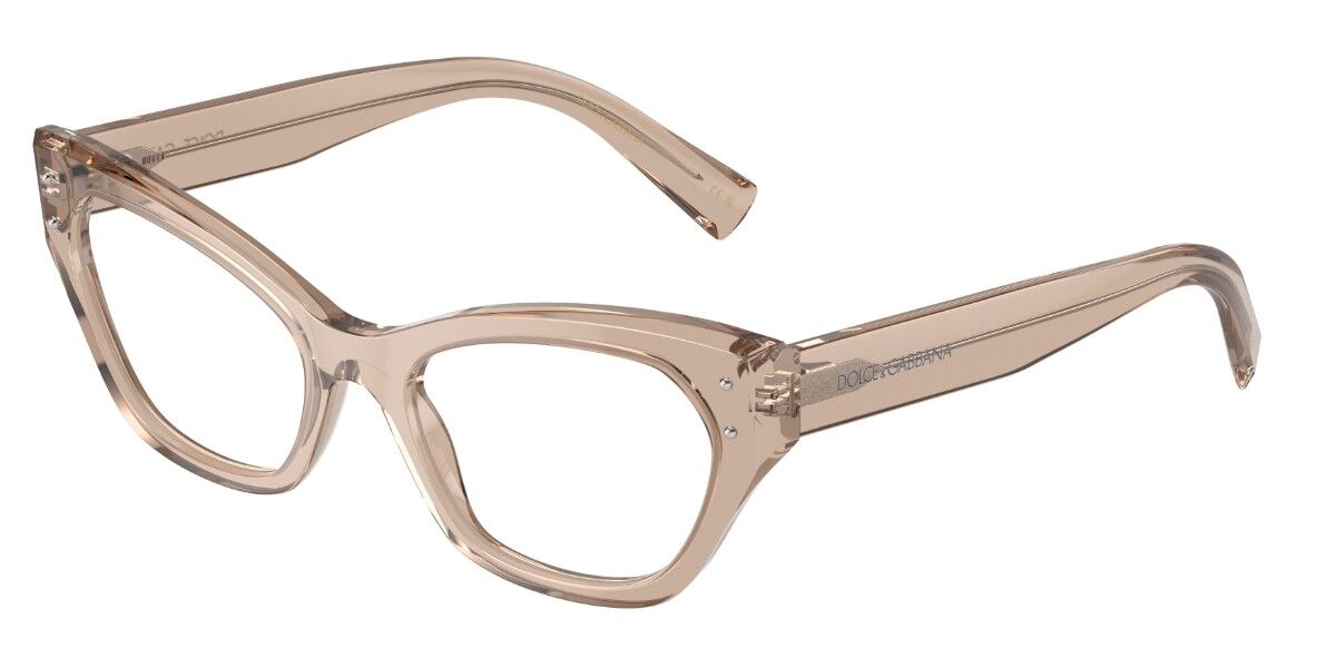 Image of Dolce & Gabbana DG3385 3432 52 Brązowe Damskie Okulary Korekcyjne PL