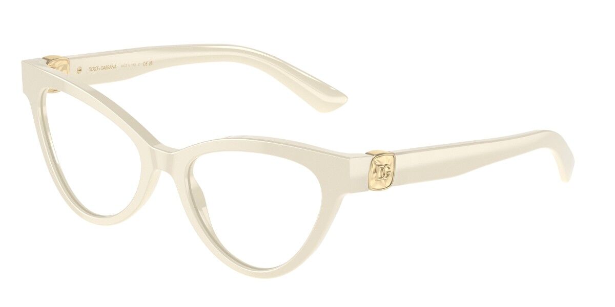 Image of Dolce & Gabbana DG3394 3312 50 Białe Damskie Okulary Korekcyjne PL