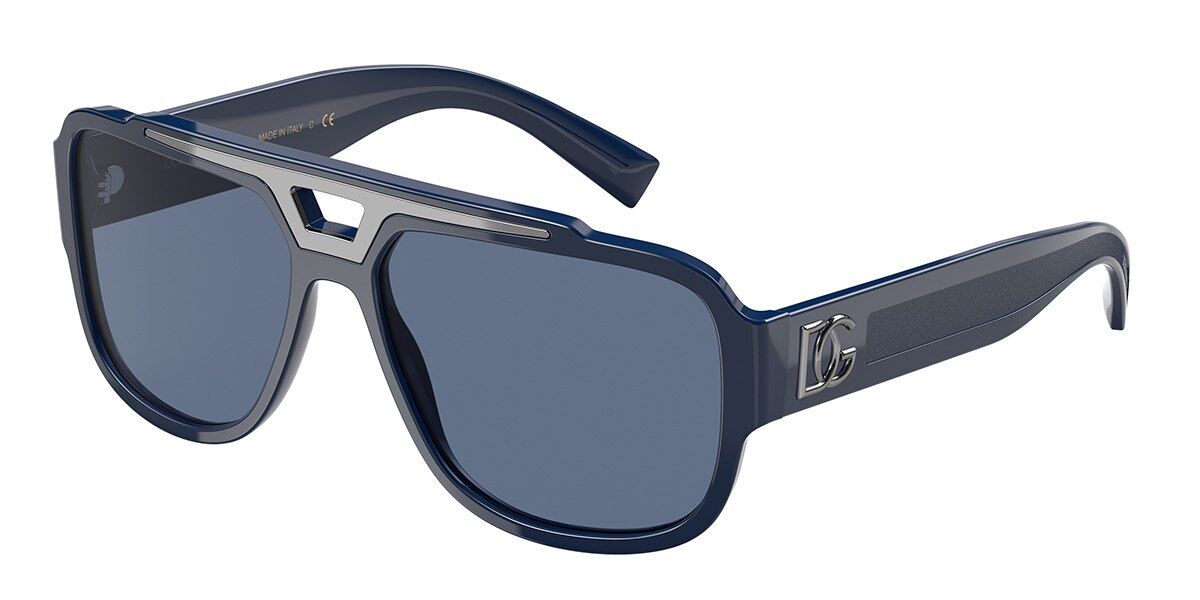 Image of Dolce & Gabbana DG4389F Ajuste Asiático 328080 Gafas de Sol para Hombre Azules ESP