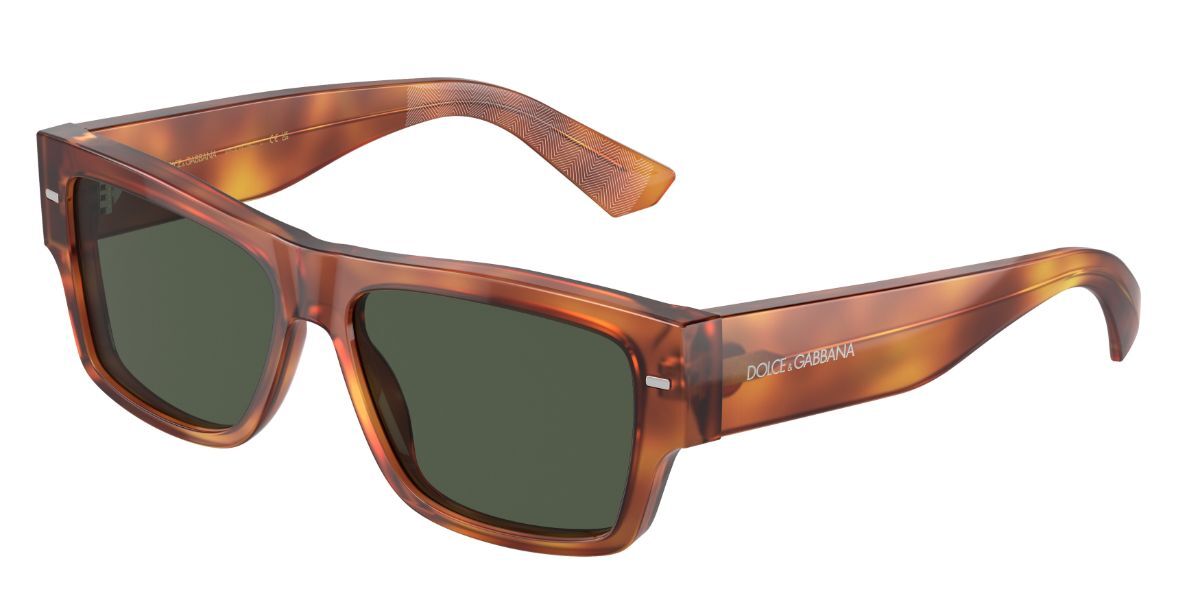 Image of Dolce & Gabbana DG4451 Polarized 705/9A 55 Sköldpaddemönstradeshell Solglasögon Män SEK