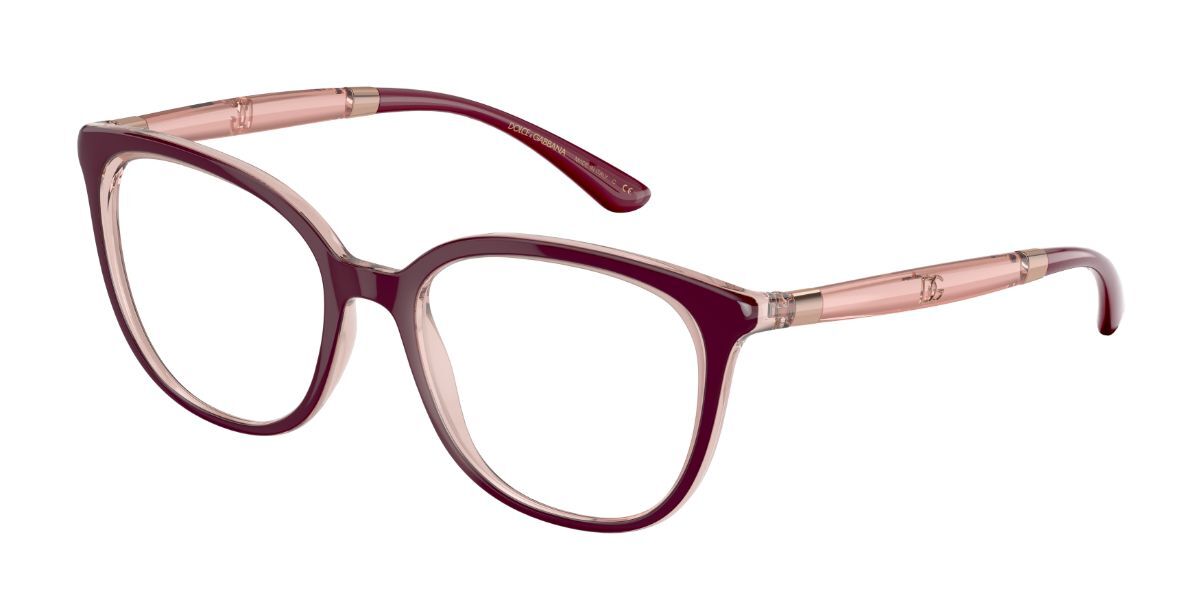 Image of Dolce & Gabbana DG5080 3247 Óculos de Grau Vinho Feminino PRT