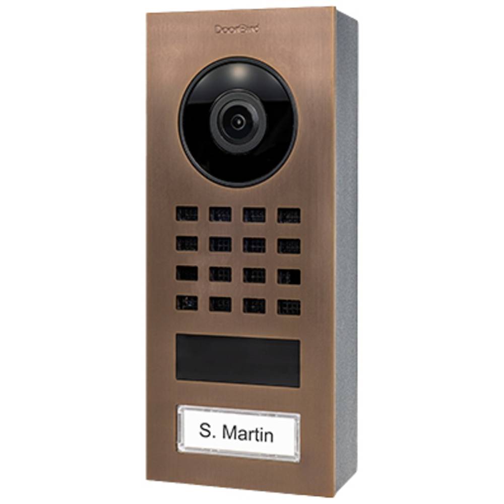 Image of DoorBird D1101V Aufputz IP video door intercom Wi-Fi LAN Outdoor panel V2A stainless steel (brushed) Bronze look
