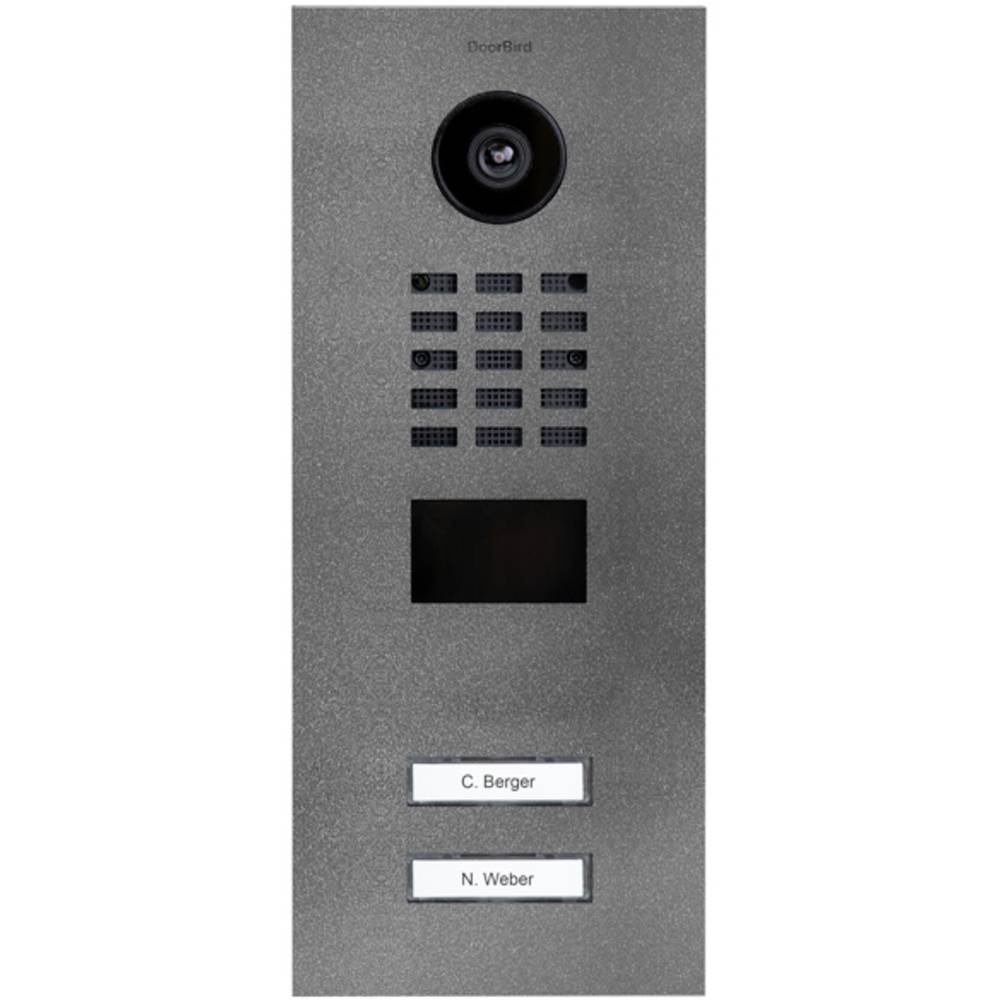 Image of DoorBird D2102V IP video door intercom LAN Outdoor panel Stainless steel Iron mica (semi-gloss)