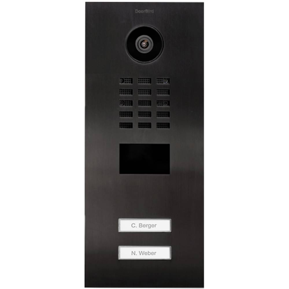 Image of DoorBird D2102V IP video door intercom LAN Outdoor panel V2A stainless steel (brushed) Titanium look