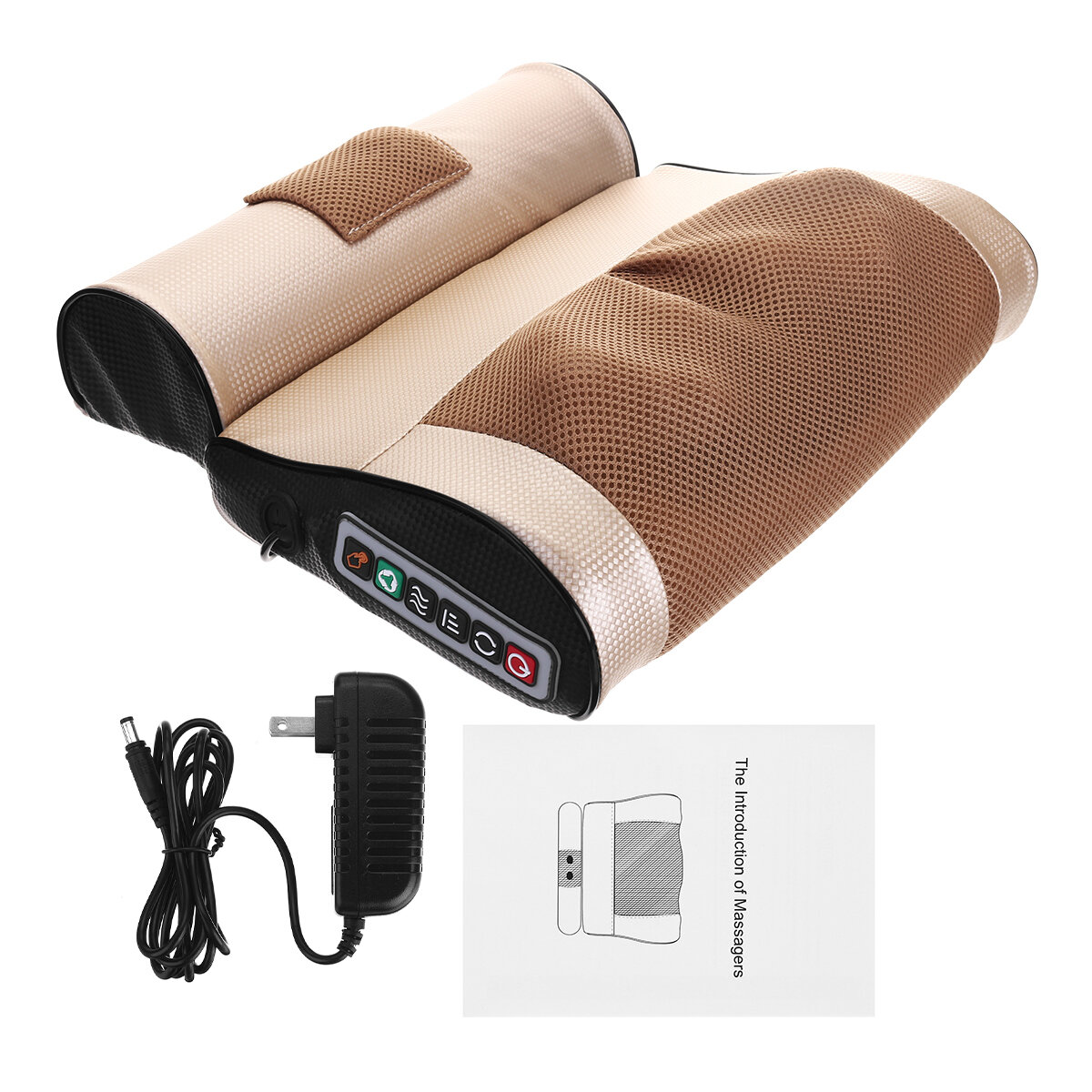 Image of Double 8D Electric Massage Pillow Body Infrared Heating Neck Shoulder Back Pillow Massager