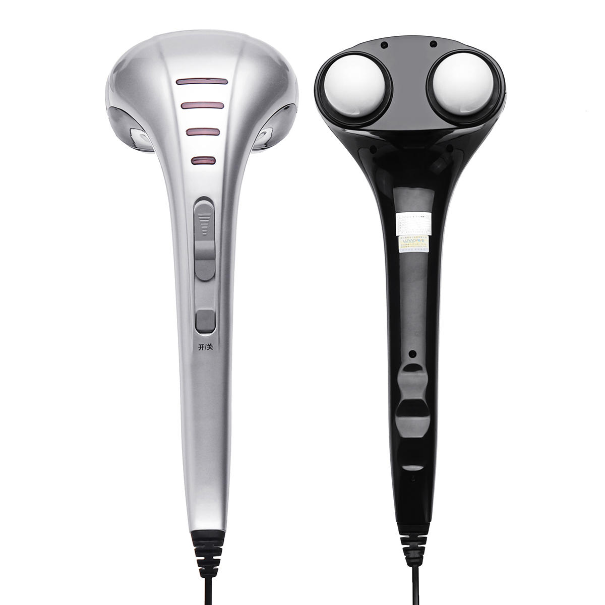 Image of Double Head 3 Interchangeable Nodes Variable Speed Handheld Electric Massager Deep Percussion