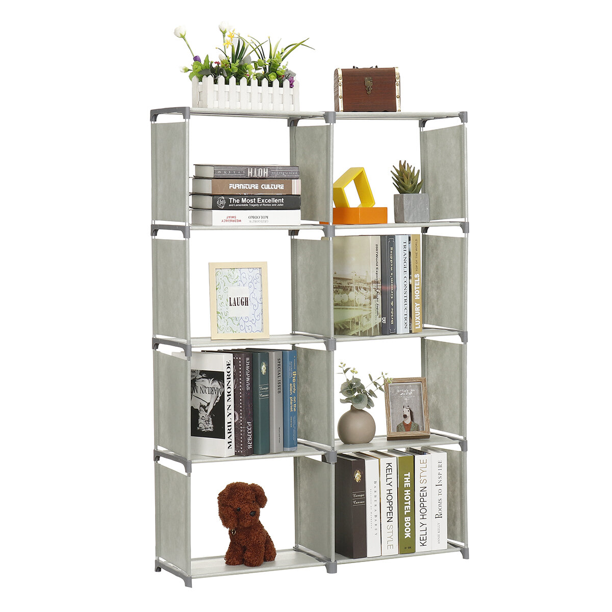 Image of Double Rows Bookshelf Storage Shelve for books Children book rack Bookcase for Home Supplies