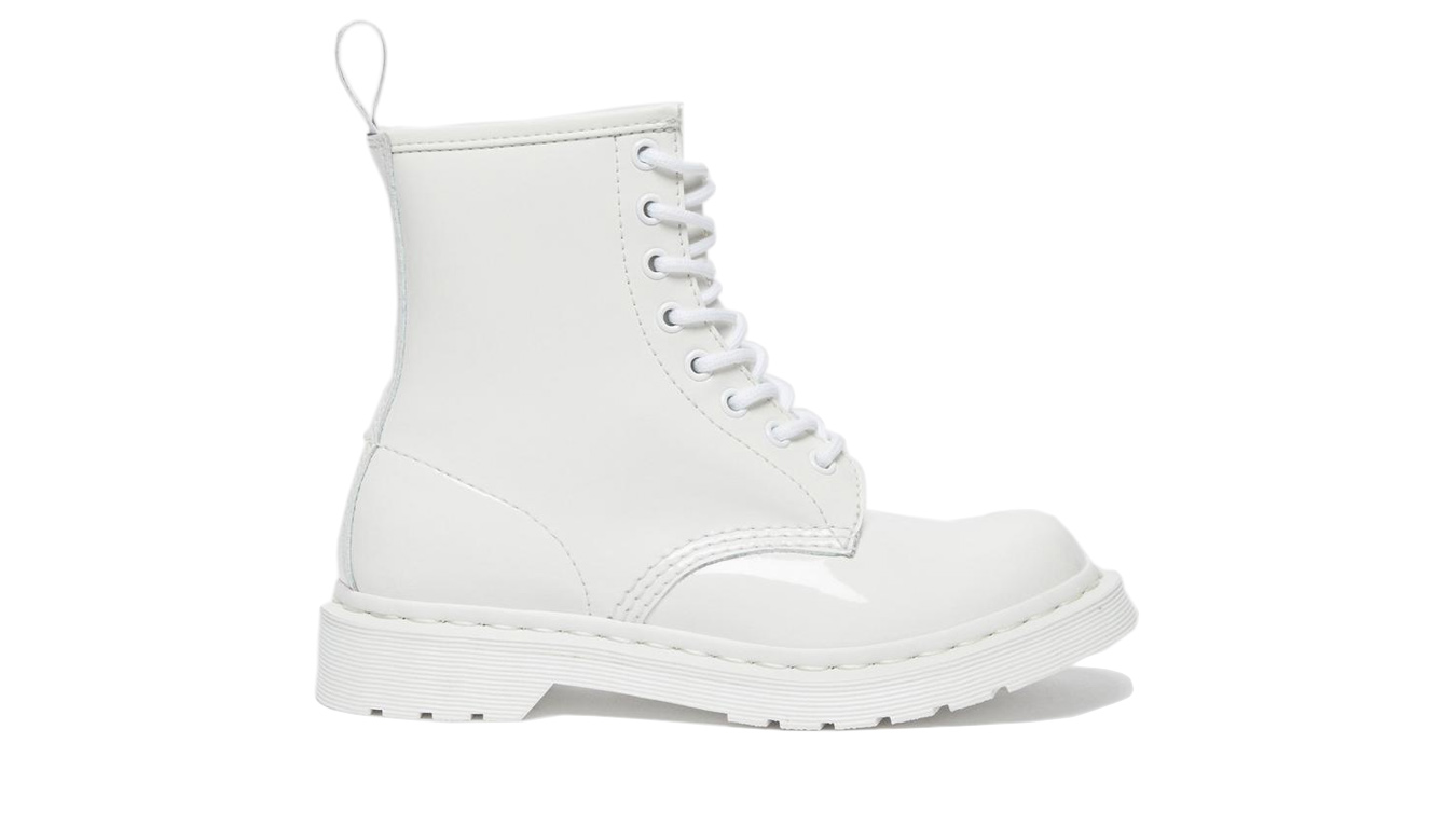Image of Dr Martens 1460 Mono Patent Leather Lace Up Boots CZ