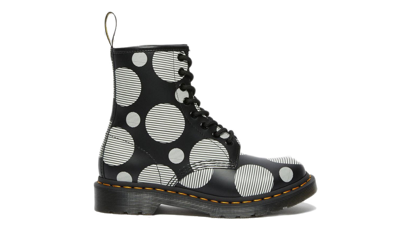 Image of Dr Martens 1460 Polka Dot Smooth Leather Boots CZ