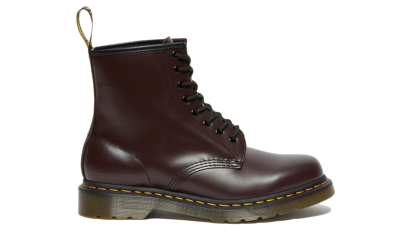 Image of Dr Martens 1460 Smooth Leather Lace Up Burgundy DE