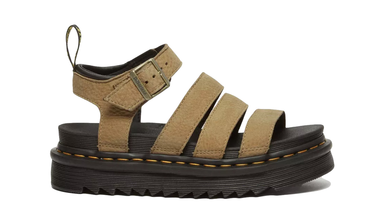 Image of Dr Martens Blaire Tumbled Nubuck Leather Sandals DE