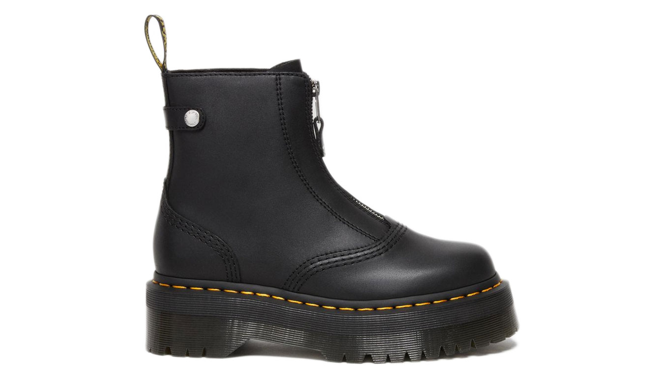 Image of Dr Martens Jetta Zipped Sendal Leather Platform Boots RO