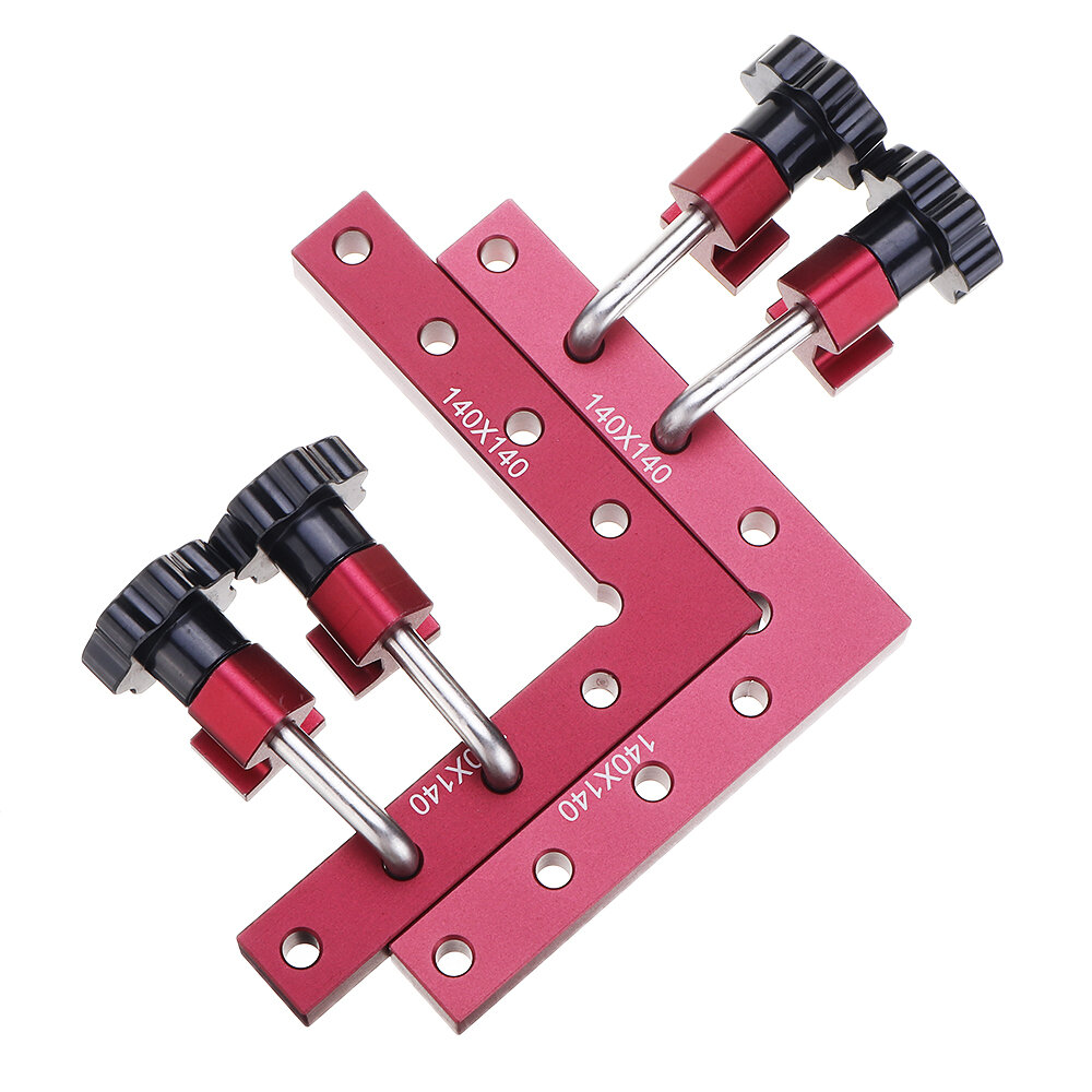 Image of Drillpro 6pcs/set 120/140/160mm 90 Degree L-shaped Auxiliary Fixture Positioning Panel Fixing Clip Woodworking Clamping