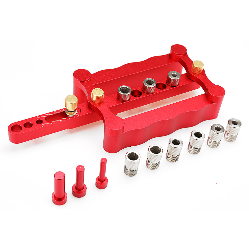 Image of Drillpro Self Centering Dowelling Jig Metric Dowel 6/8/10mm Punch Locator Drilling Tools for Woodworking