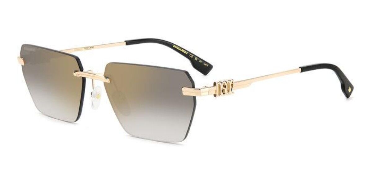 Image of Dsquared2 D2 0102/S RHL/FQ 58 Lunettes De Soleil Homme Dorées FR